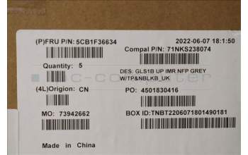 Lenovo 5CB1F36634 Tastatur inkl. TopcaseASM_UK C82R1 NFP CG