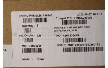 Lenovo 5CB1F36645 Tastatur inkl. TopcaseASM_HUN C82R1 NFP CG