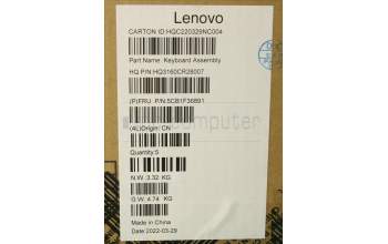 Lenovo 5CB1F36891 Tastatur inkl. Topcase ASM_ITA H 82QQ SG_UMA