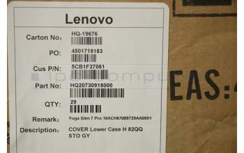 Lenovo 5CB1F37061 COVER Lower Case H 82QQ STO GY