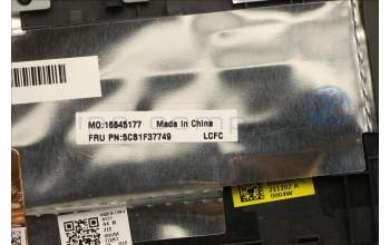 Lenovo 5CB1F37749 C-Cover with keyboard,Italian,Storm Grey,RGB Backlight