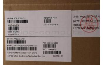 Lenovo 5CB1F38512 Tastatur inkl. Topcase schweiz L82RF SG w/RGB