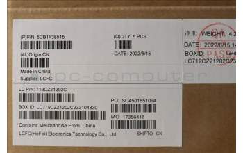 Lenovo 5CB1F38515 C-Cover with keyboard,Turkish,Storm Grey,RGB Backlight