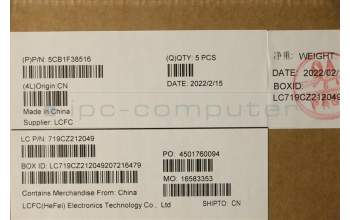 Lenovo 5CB1F38516 Tastatur inkl. Topcase ASM_UK L82RF SG w/RGB