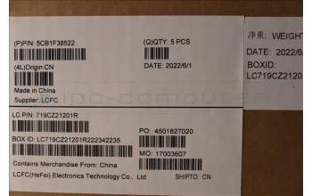 Lenovo 5CB1F38522 Tastatur inkl. Topcase ASM_BUL L82RF SG w/WH