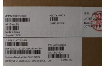 Lenovo 5CB1F38538 Tastatur inkl. Topcase ASM_LA SPA L82RF SGw/WH