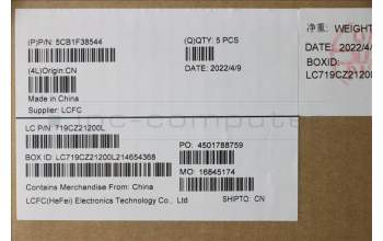 Lenovo 5CB1F38544 Tastatur inkl. Topcase schweiz L82RF SG w/WH