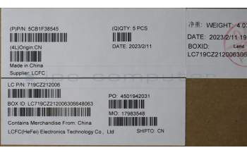 Lenovo 5CB1F38545 Tastatur inkl. Topcase ASM_TC L82RF SG w/WH