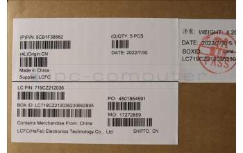 Lenovo 5CB1F38562 C-Cover with keyboard,Greek,Storm Grey,Blue Backlight