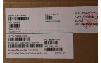 Lenovo 5CB1F38580 Tastatur inkl. Topcase ASM_UK L82RF ST w/BU