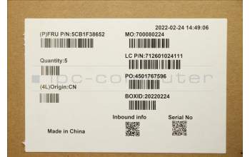 Lenovo 5CB1F38652 Tastatur inkl. Topcase ASM_BUL WT 82KF SR