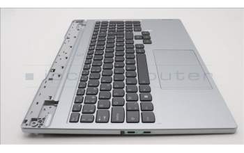 Lenovo 5CB1F38663 C-Cover with keyboard,Belgian,Cloud Grey