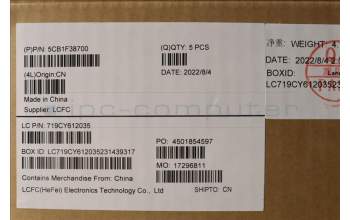 Lenovo 5CB1F38700 Tastatur inkl. Topcase ASM_EUROENGL82RBCLGYRGB