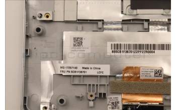 Lenovo 5CB1F38701 C-Cover with keyboard,French,Cloud Grey,RGB Backlight