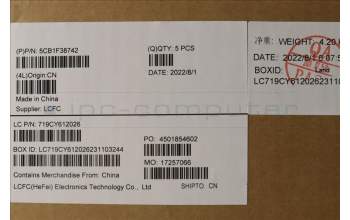 Lenovo 5CB1F38742 Tastatur inkl. Topcase schweiz L82RB CLGY RGB