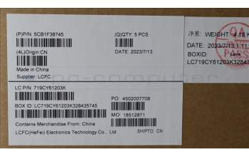 Lenovo 5CB1F38745 Tastatur inkl. Topcase ASM_TUR L82RB CLGY RGB