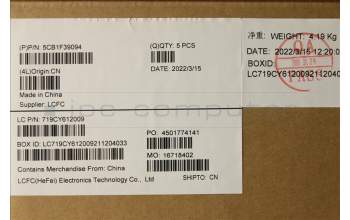 Lenovo 5CB1F39094 Tastatur inkl. Topcase ASM_UK L82RB STGY RGB