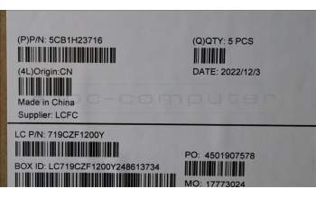 Lenovo 5CB1H23716 Tastatur inkl. Topcase ASM_RUS L82LU GREY