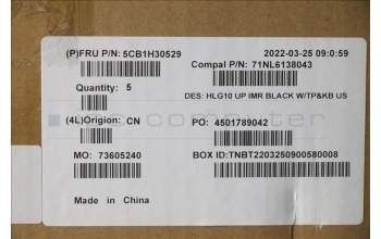 Lenovo 5CB1H30529 Tastatur inkl. Topcase ASM_ENG C 82S9 BLA