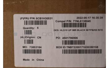 Lenovo 5CB1H30531 Tastatur inkl. Topcase ASM_EURO ENG C82S9 BLA
