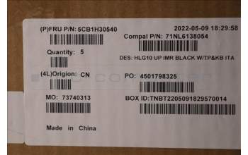 Lenovo 5CB1H30540 Tastatur inkl. Topcase ASM_ITA C 82S9 BLA