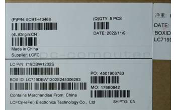 Lenovo 5CB1H43468 C-Cover with keyboard, French, Backlight, Fingerprint