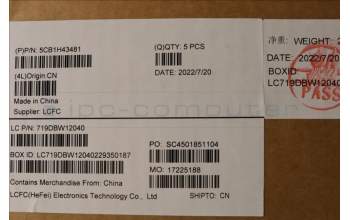 Lenovo 5CB1H43481 Tastatur inkl. Topcase ASM_NORDIC L82RJ FPAGBL