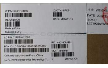 Lenovo 5CB1H43609 Tastatur inkl. Topcase ASM_NORDIC L82RJ NFP AB