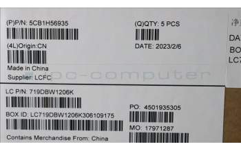 Lenovo 5CB1H56935 Tastatur inkl. Topcase spanisch L82RJ NFP AG