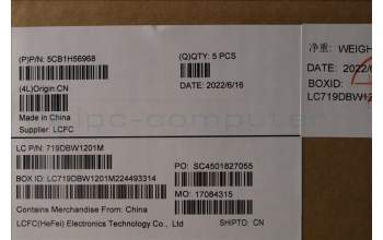 Lenovo 5CB1H56968 C-Cover with keyboard, English, Arctic Grey, Backlight, Non_FingerPrint