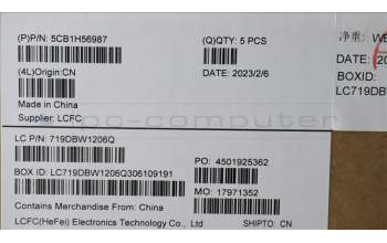 Lenovo 5CB1H56987 Tastatur inkl. Topcase spanisch L82RJ NFP AG BL