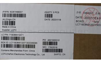 Lenovo 5CB1H68007 Tastatur inkl. Topcase ASM_ITA L82RJ NFP MB BL