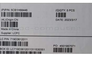 Lenovo 5CB1H68446 Tastatur inkl. Topcase ASM_SLV L82RD CG WH