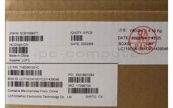 Lenovo 5CB1H68471 Tastatur inkl. Topcase ASM_ITA L82RD SG RGB
