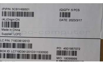 Lenovo 5CB1H68501 Tastatur inkl. Topcase ASM_HUN L82RD SG WH