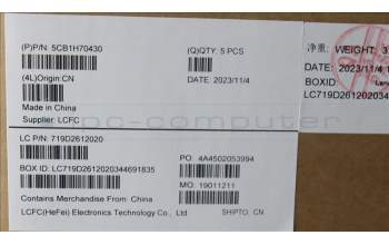 Lenovo 5CB1H70430 Tastatur inkl. Topcase ASM_CZE/SLK L82R4 FPCG