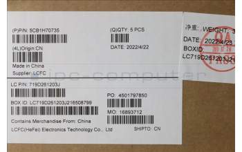 Lenovo 5CB1H70735 Tastatur inkl. Topcase schweiz L82R4 NFPCG