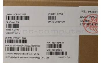 Lenovo 5CB1H71038 Tastatur inkl. Topcase ASM_UK L82RG SG W/RGB