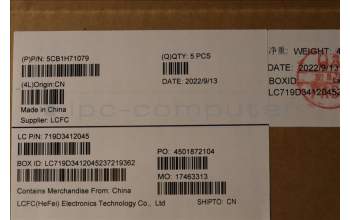 Lenovo 5CB1H71079 C-Cover with keyboard,US English Euro,Storm Grey,Blue Backlight