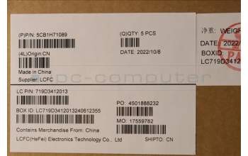 Lenovo 5CB1H71089 Tastatur inkl. Topcase ASM_ITA L82RG ST W/BU