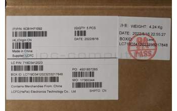 Lenovo 5CB1H71092 Tastatur inkl. Topcase ASM_LA SPA L82RG STW/BU