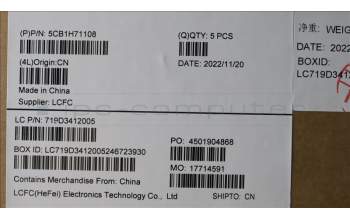 Lenovo 5CB1H71108 Tastatur inkl. Topcase ASM_UKR L82RG ST W/BU