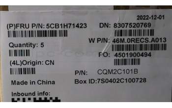 Lenovo 5CB1H71423 Tastatur inkl. Topcase ASM_UK W 82R9 SG BL