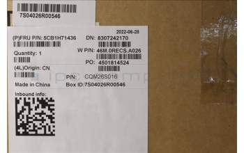 Lenovo 5CB1H71436 Tastatur inkl. Topcase ASM_ARA W 82R9 SG BL