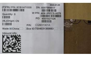 Lenovo 5CB1H71535 Tastatur inkl. Topcase ASM_UK W 82R9 CG BL