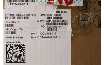 Lenovo 5CB1H71546 Tastatur inkl. Topcase ASM_FRA W 82R9 CG BL