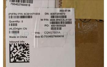 Lenovo 5CB1H71559 Tastatur inkl. Topcase ASM_EURO ENG W82R9CG BL