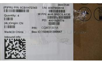 Lenovo 5CB1H72343 Tastatur inkl. Topcase ASM_EURO ENG W 82R9 CG