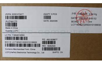 Lenovo 5CB1H72477 Tastatur inkl. Topcase ASM_UK L82RM AB_NFP