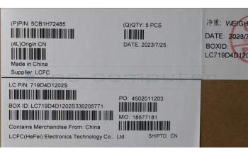 Lenovo 5CB1H72485 Tastatur inkl. Topcase ASM_KOR L82RM AB_NFP